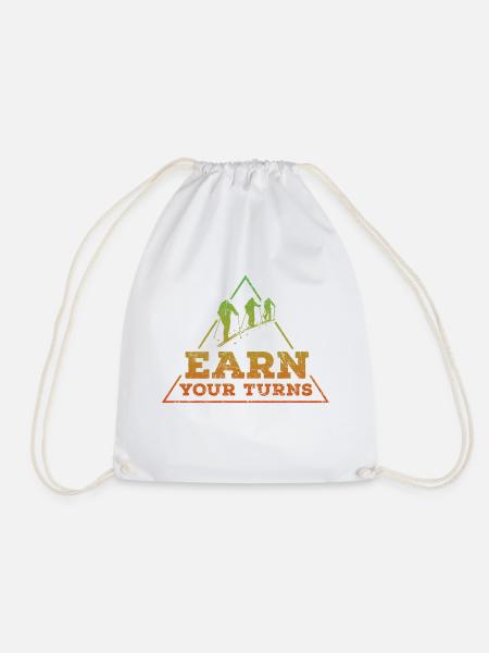Earn your turns Tour reggae - Turnbeutel - Weiß