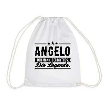 Mann Mythos Legende Angelo - Turnbeutel - Weiß - Vorne
