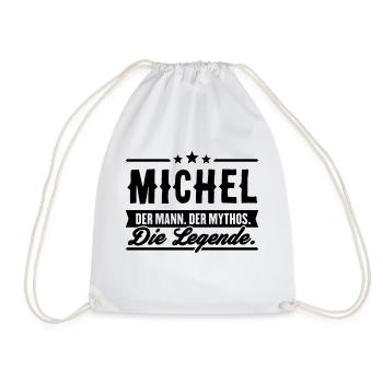 Mann Mythos Legende Michel - Turnbeutel - Weiß - Vorne