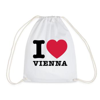 I Love Vienna 2 - Drawstring Bag - white - Front