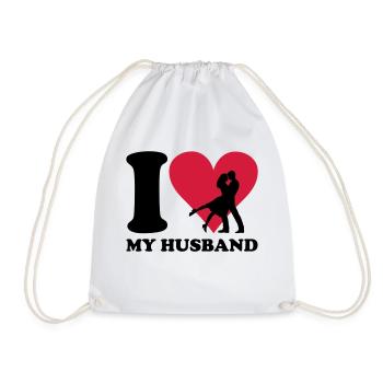 I love my Husband - Turnbeutel - Weiß - Vorne