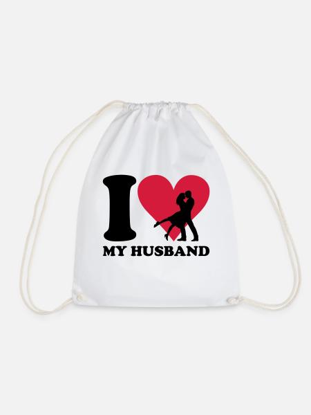 I love my Husband - Turnbeutel - Weiß