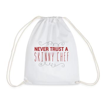Cuisinier / Chef: Ne faites jamais confiance Un maigre chef - Sac de sport léger - blanc - Devant