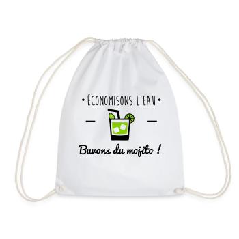 Buvons du mojito,humour,alcool - Sac de sport léger - blanc - Devant