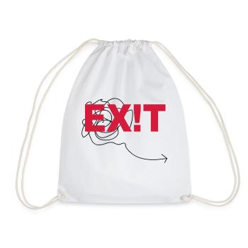EXIT - Drawstring Bag - white - Front