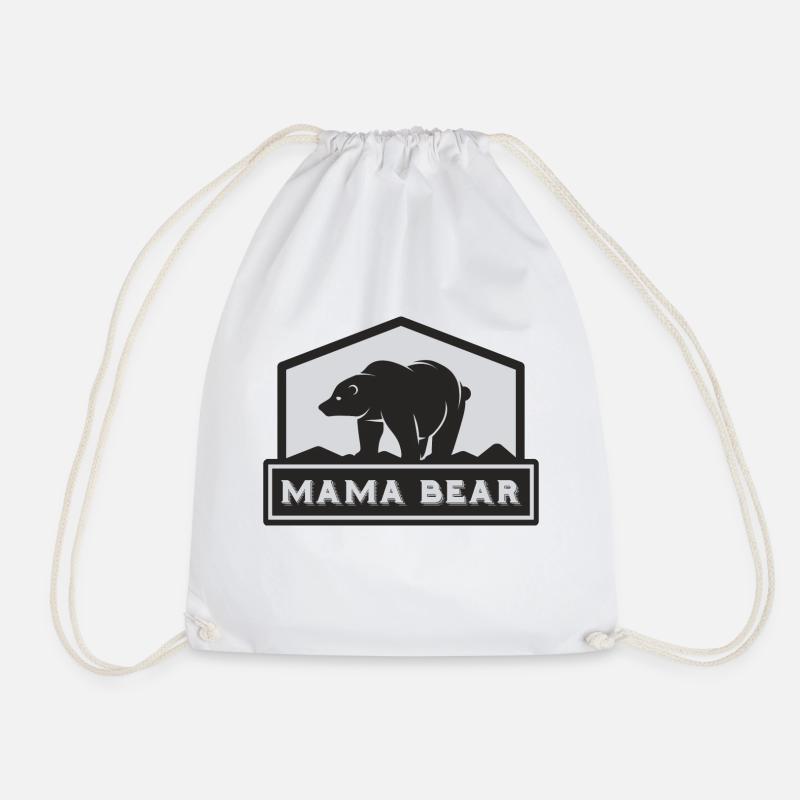 Mama Bear - Bärenmama lustiges Geschenk Muttertag - Turnbeutel - Weiß
