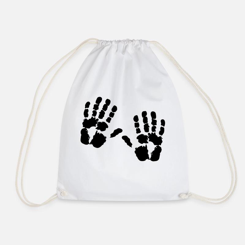 Do not touch me - Drawstring Bag - white