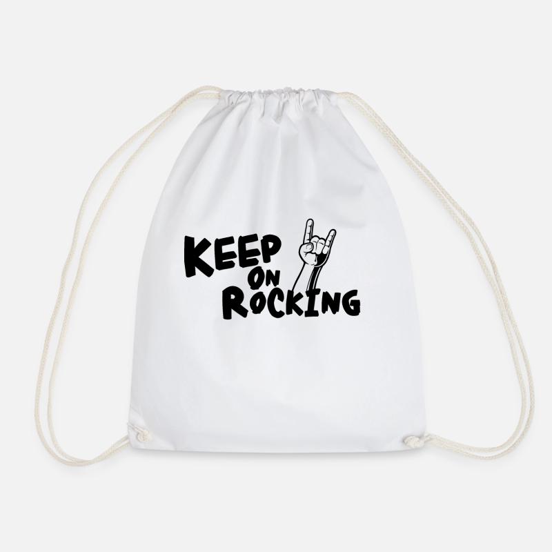 KEEP ON ROCKING !!!!!!! - Turnbeutel - Weiß