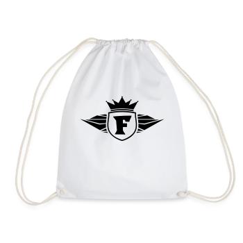 f_letter_f1 - Drawstring Bag - white - Front
