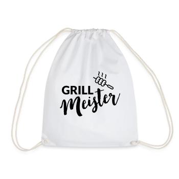 Grillmeister Grillzange - Turnbeutel - Weiß - Vorne
