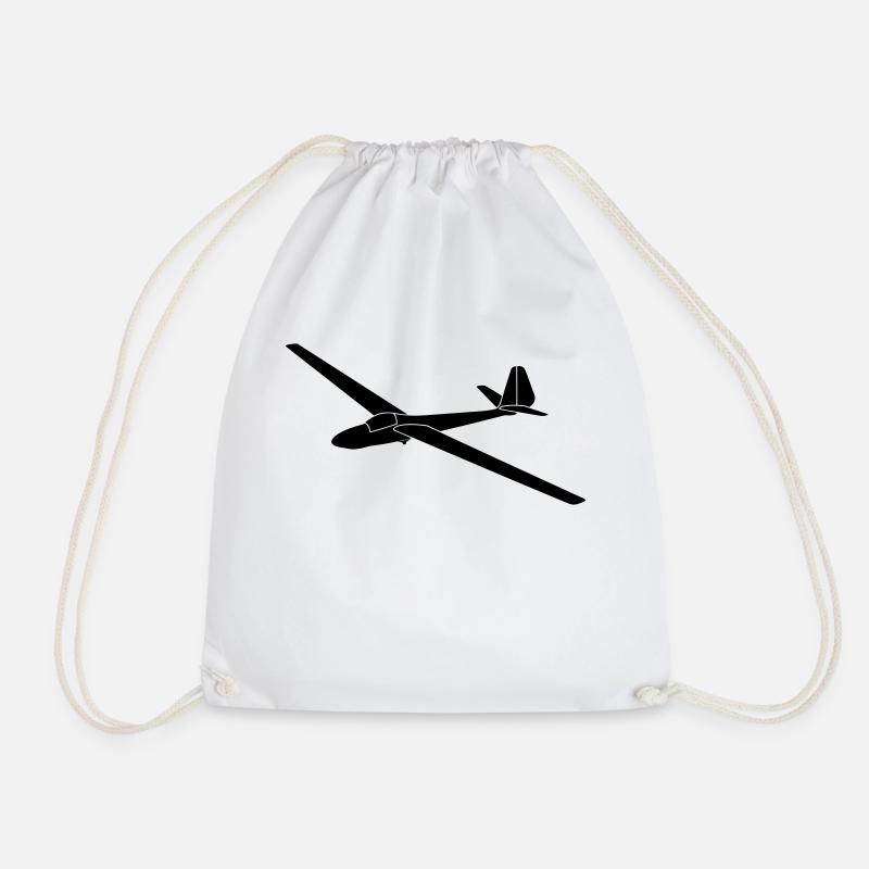 DDR Libelle Segelflugzeug Geschenk - Turnbeutel - Weiß