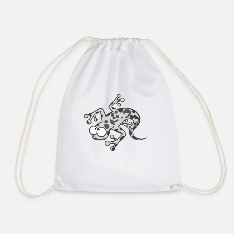 lizard - Drawstring Bag - white