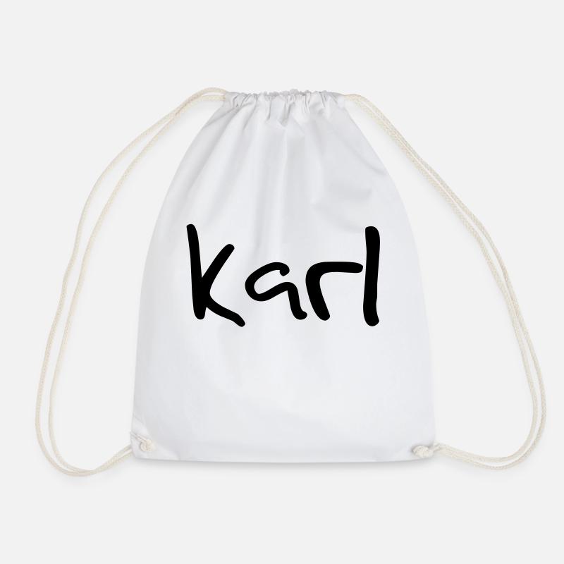 karl - Drawstring Bag - white