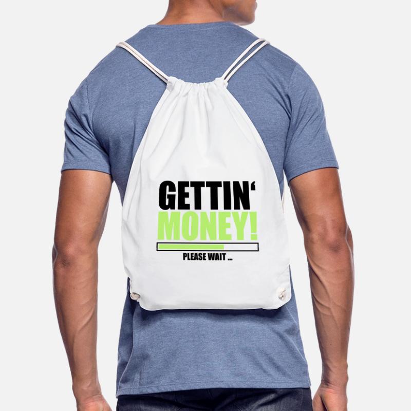 loading please far loading loading bar buendel geldsc Drawstring Bag