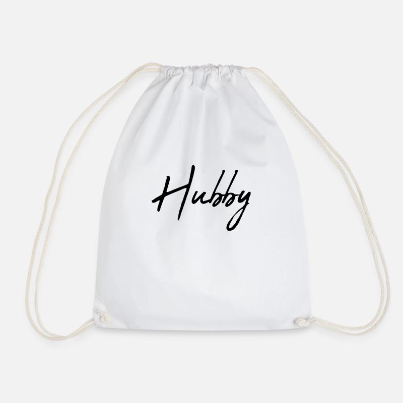 Wifey, Hubby / Geschenk Idee - Turnbeutel - Weiß