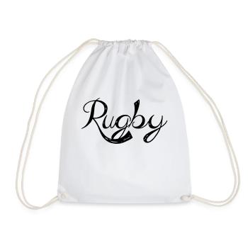 rugby 1 - Drawstring Bag - white - Front