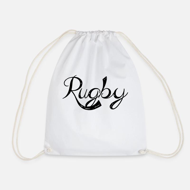 rugby 1 - Drawstring Bag - white