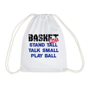 basketball 05 - Drawstring Bag - white - Front