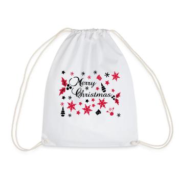 Merry Christmas decoration sets - Drawstring Bag - white - Front