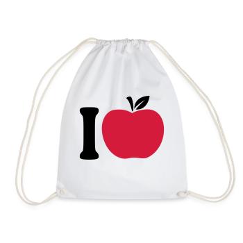 I Love Apple - Sac de sport léger - blanc - Devant