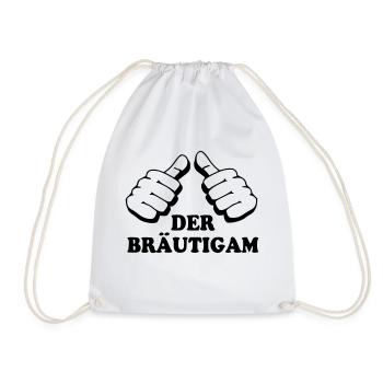 der__braeutigam - Turnbeutel - Weiß - Vorne