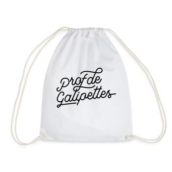 Prof de galipettes - Prof d'EPS - Sac de sport léger - blanc - Devant