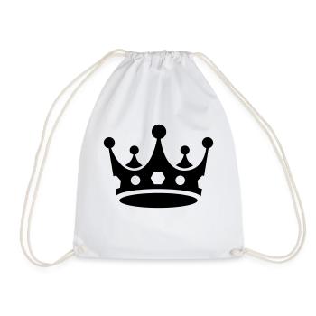 crown - Drawstring Bag - white - Front