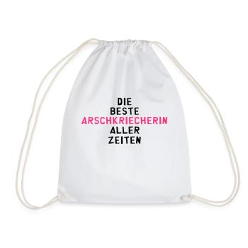 Arschkriecher Arschkriecherin Heuchler Heuchlerin - Turnbeutel - Weiß - Vorne