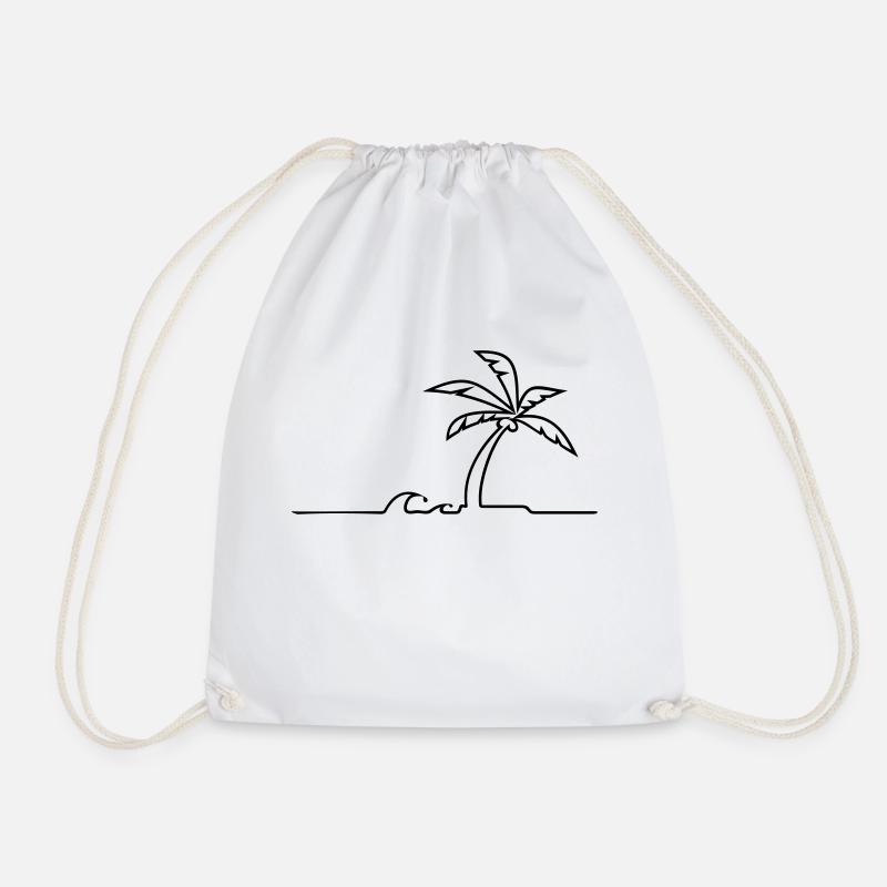 Insel-Palme / Island Palm Tree (1c) - Turnbeutel - Weiß