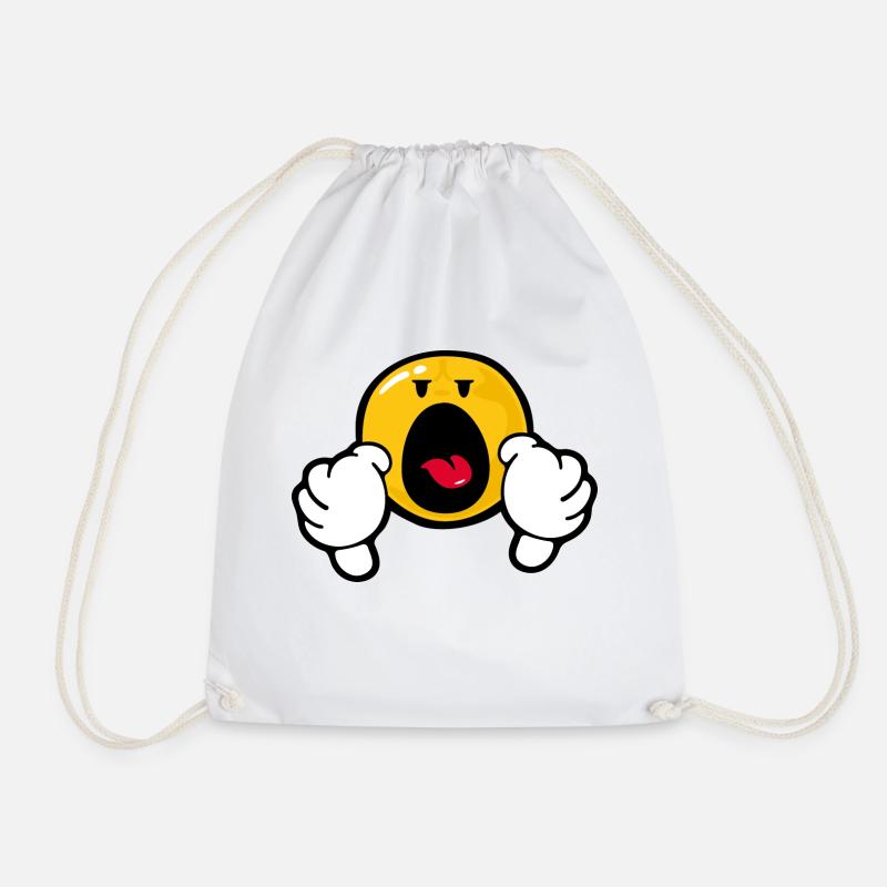 Smiley Anger - Turnbeutel - Weiß