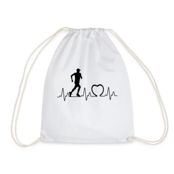 Heartbeat avec joggeur coeur1 - Sac de sport léger - blanc - Devant