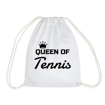 Tennis - Sport - Racket - Tennis Player - Tenis - Turnbeutel - Weiß - Vorne