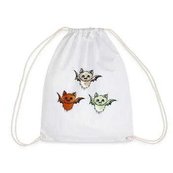 chauves-souris - Sac de sport léger - blanc - Devant