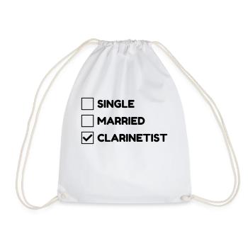 Clarinet Clarinetist Music Clarinette Musique - Drawstring Bag - white - Front