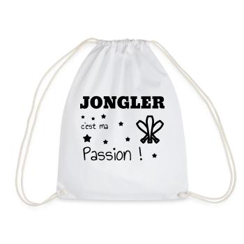 jongleur / jonglerie / jongleuse / cirque - Sac de sport léger - blanc - Devant