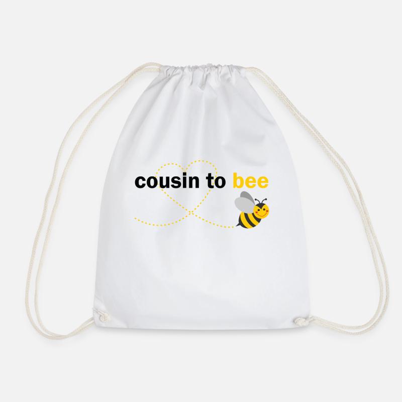 Cousin To Bee - Drawstring Bag - white