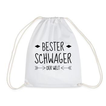Sister in law Brother in law Schwager Schwägerin - Drawstring Bag - white - Front