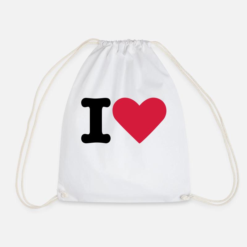 I heart - Turnbeutel - Weiß