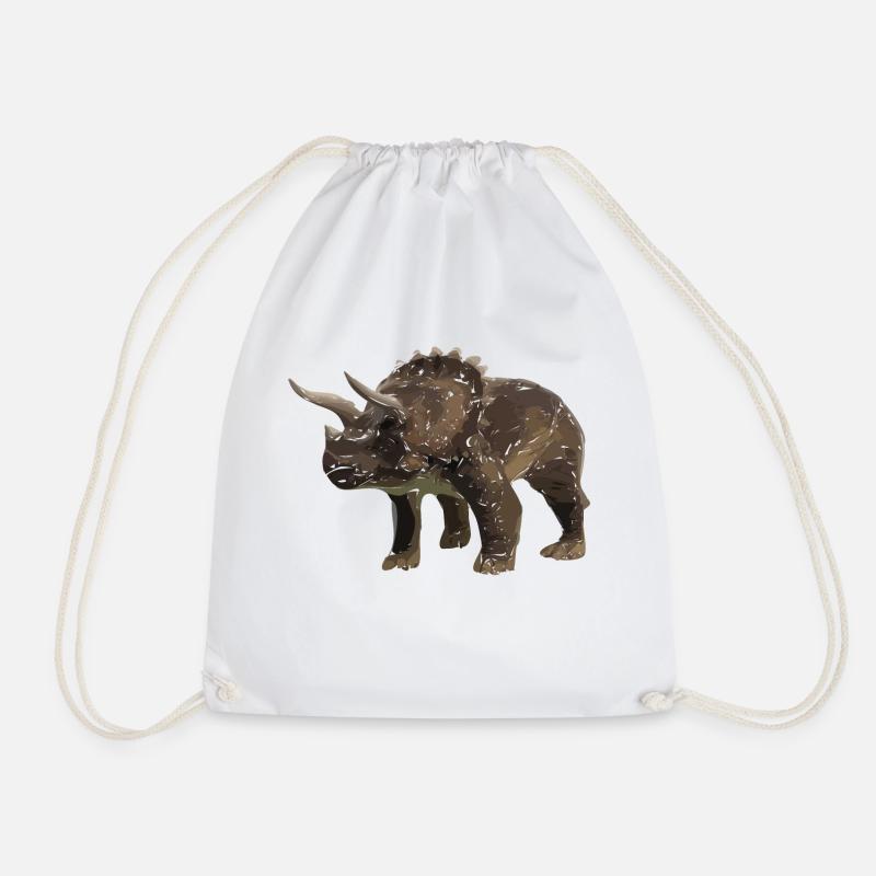 Triceratops - Turnbeutel - Weiß
