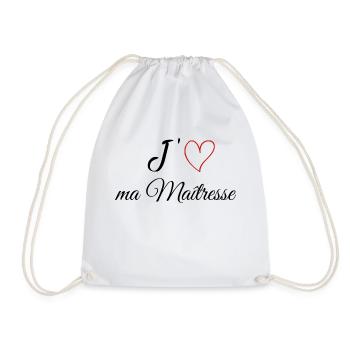 J'aime ma Maîtresse - Sac de sport léger - blanc - Devant