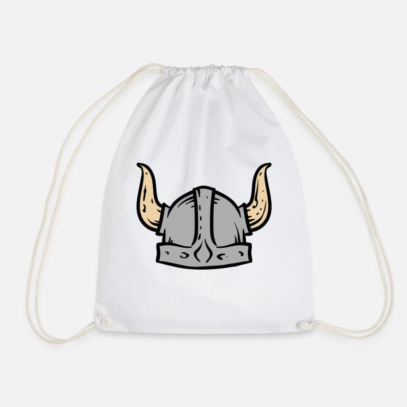 Wikinger Helm - Turnbeutel - Weiß