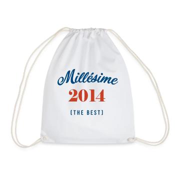 MILLESIME 2014, anniversaire 7 ans personnalisé - Sac de sport léger - blanc - Devant