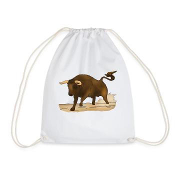 Taureau, taureau - Sac de sport léger - blanc - Devant