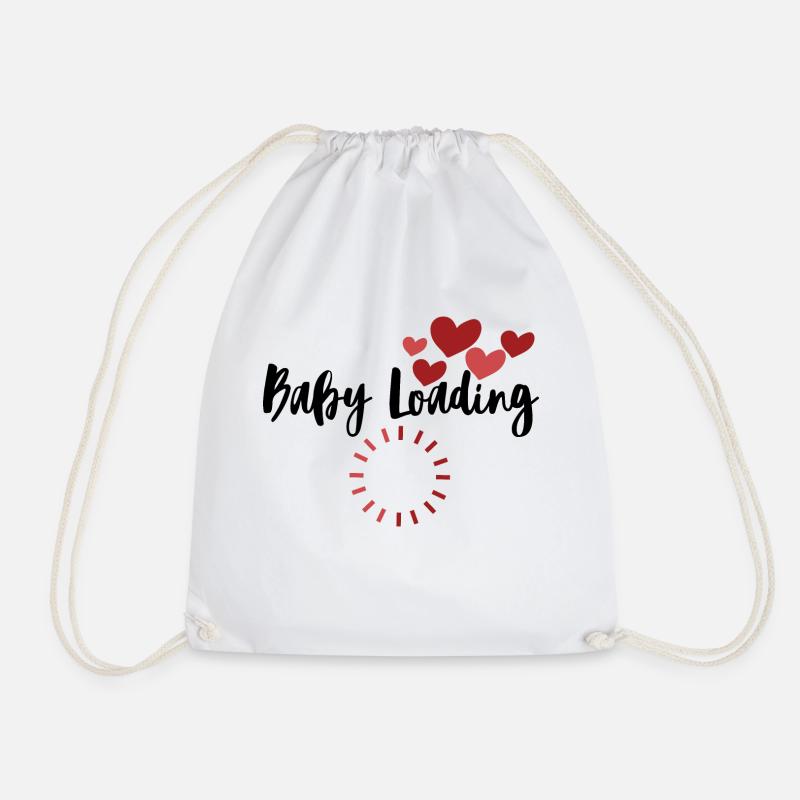 Baby Loading - Schwangerschaft - Turnbeutel - Weiß