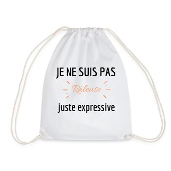 je ne suis pas râleuse juste expressive - Sac de sport léger - blanc - Devant