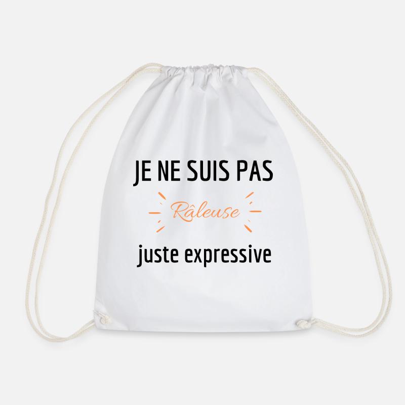 je ne suis pas râleuse juste expressive - Sac de sport léger - blanc