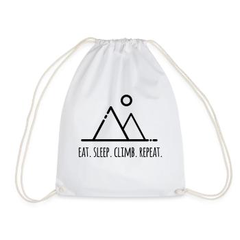 Eat.Sleep.Climb.Repeat - pour grimpeurs - Sac de sport léger - blanc - Devant
