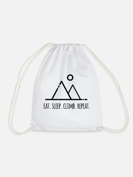 Eat.Sleep.Climb.Repeat - für Kletterer - Turnbeutel - Weiß