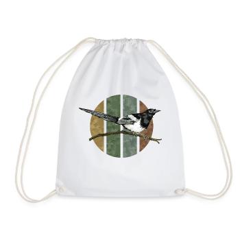 Bird - Drawstring Bag - white - Front