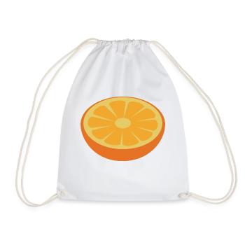 Orange - Turnbeutel - Weiß - Vorne
